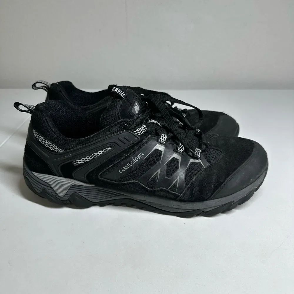 Camel Crown Mens Outdoor Hiking Shoes Breathable Non-Slip Low Top Black Sz 11,5